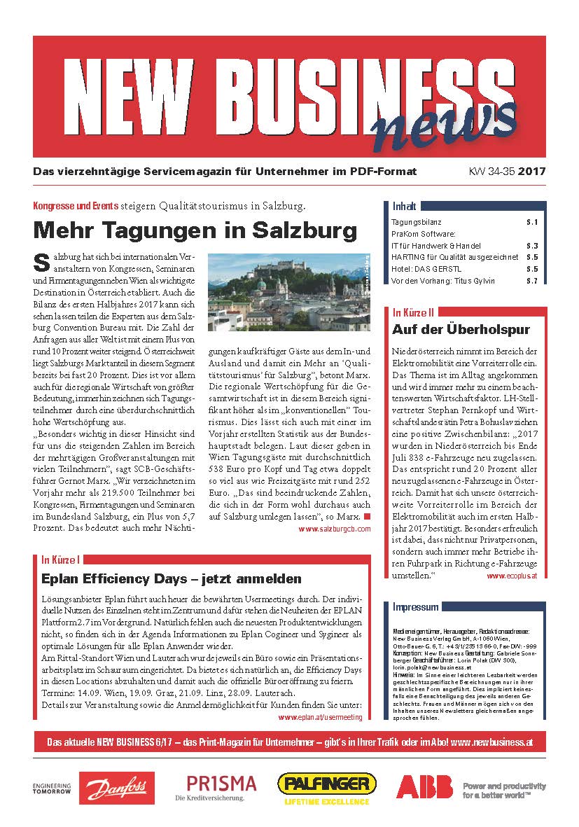 Cover: NEW BUSINESS News - 34-35/2017