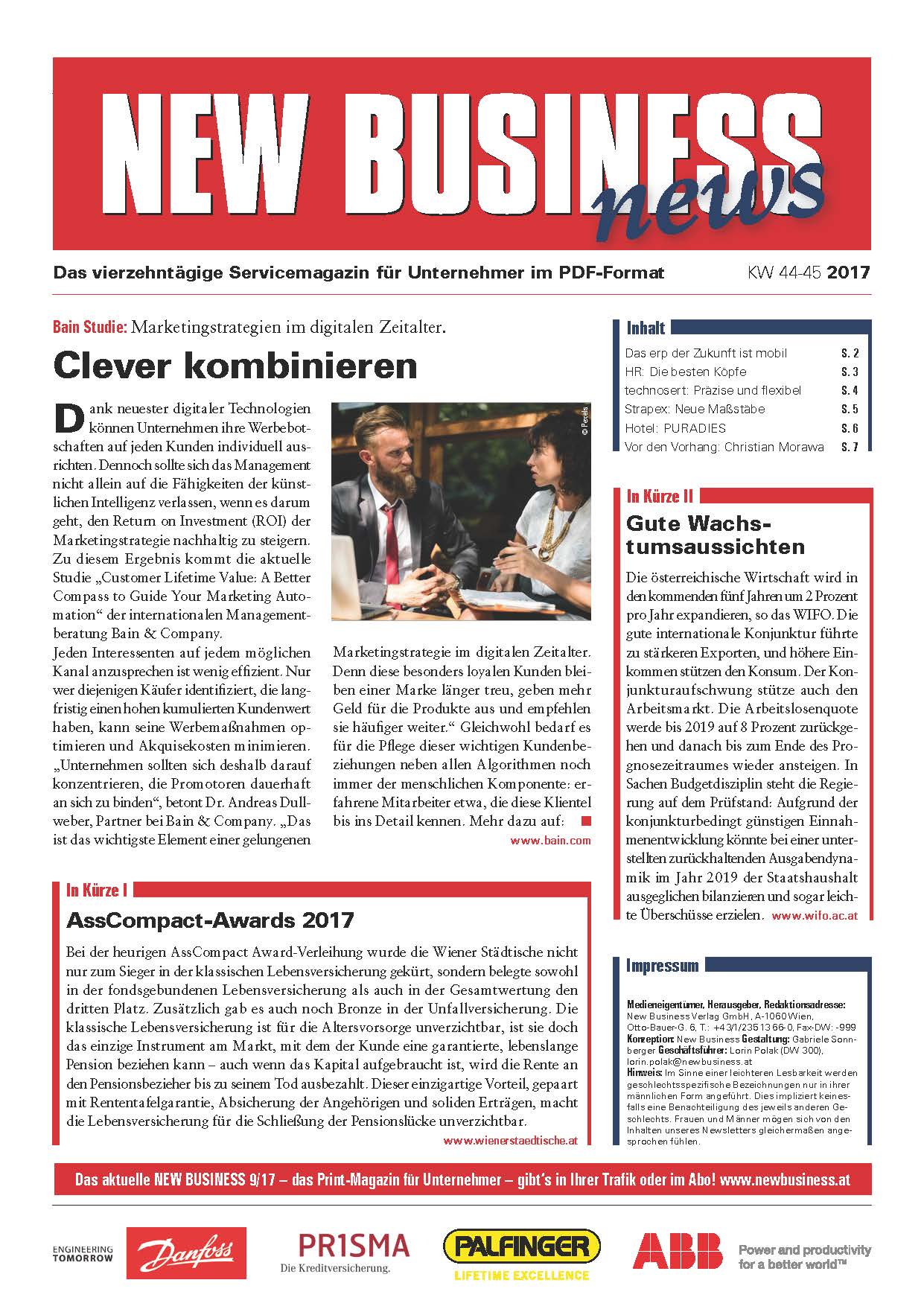Cover: NEW BUSINESS News - 44-45/2017