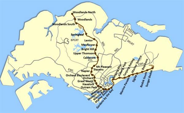 Bild: Sichere Lichtlösung für eine der längsten fahrerlosen Schnellbahn-Linien der Welt: Thorn, eine Marke der Zumtobel Group, beleuchtet die neue U-Bahn-Linie in Singapur. 