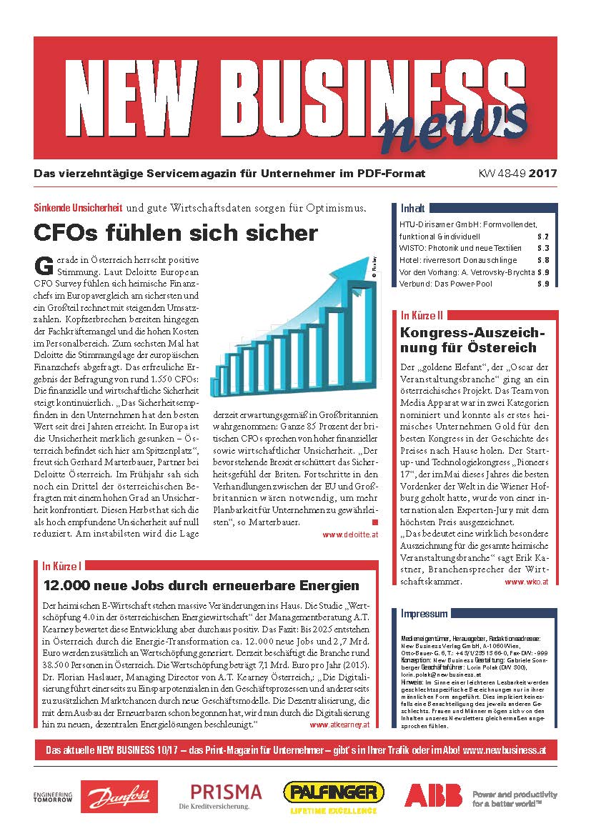 Cover: NEW BUSINESS News - 48-49/2017