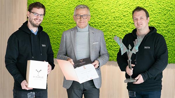 Bild: Die WIKARUS-Auszeichnung prämiert unternehmerische Spitzenleistungen im Bundesland Salzburg. Als „Unternehmen des Jahres“ ging 2021 das Austro-Start-up has·to·be hervor.