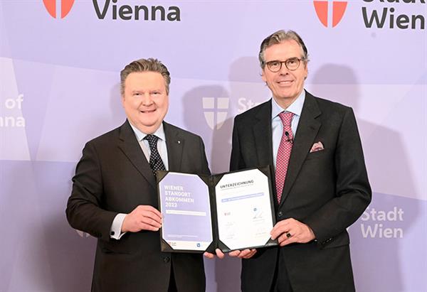 Bild: Die Stadt Wien und die IV-Wien haben ihr 6. Standortabkommen unterzeichnet. Wien soll zur Technologiemetropole von Weltrang weiterentwickelt werden.