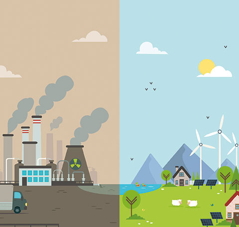Bild: Der Innovationsverbund Nefi hat drei Szenarien zur Klimaneutralität in der Industrie entwickelt. Sie zeigen, wie die Transformation zu einer klimaneutralen Industrie gelingen kann.