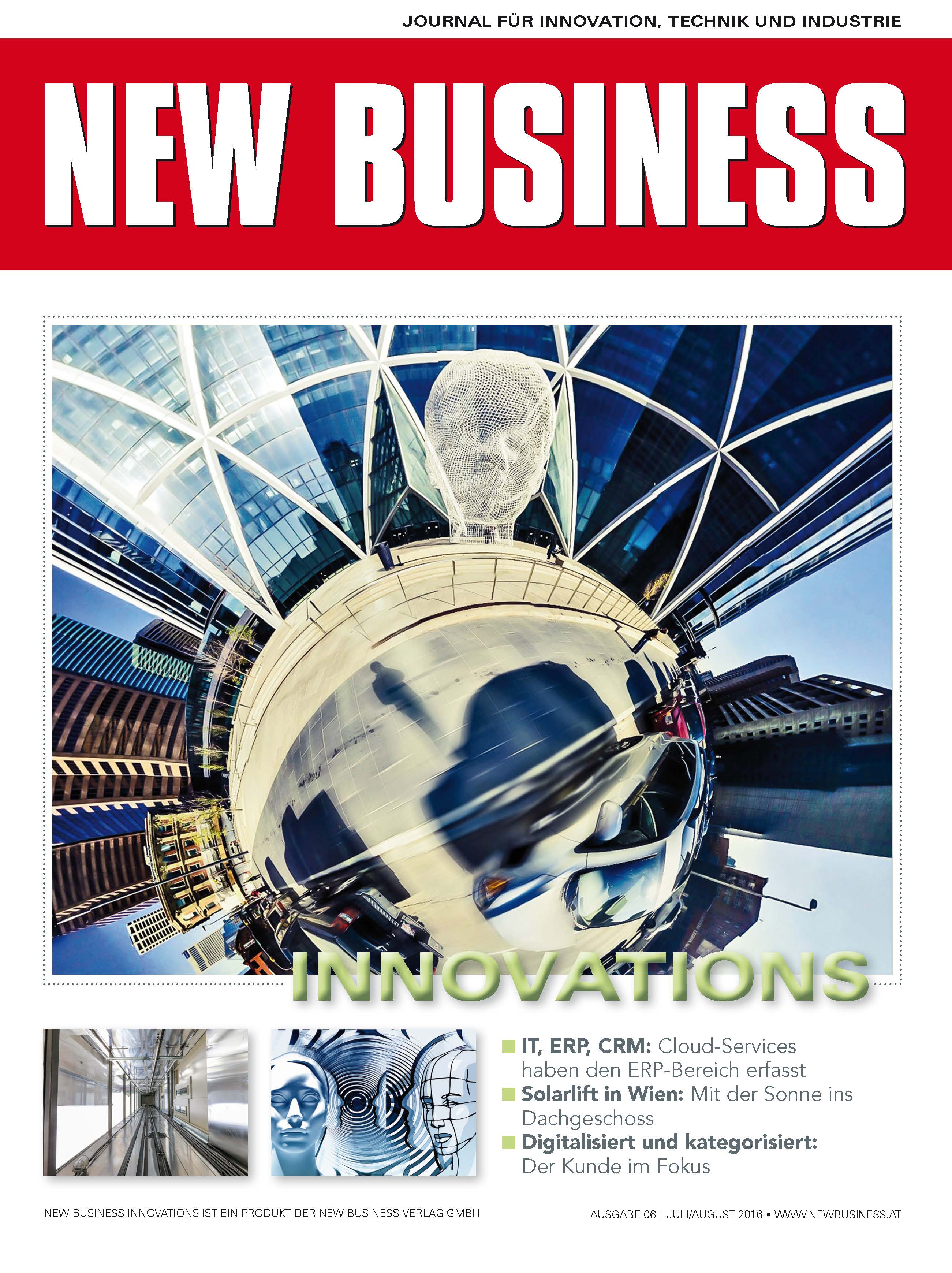 Cover: NEW BUSINESS Innovations - NR. 06, JULI/AUGUST 2016