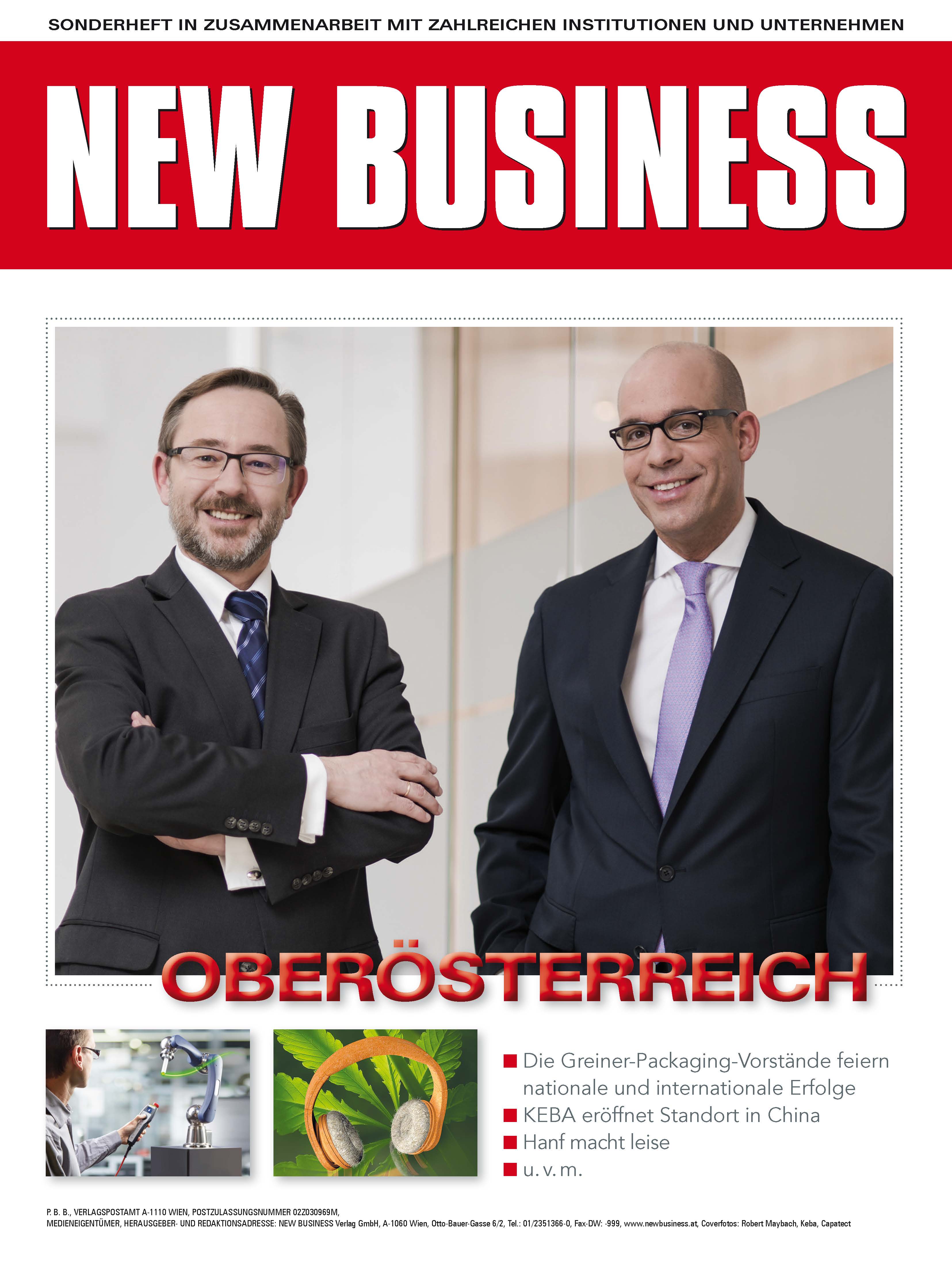 Cover: NEW BUSINESS Bundeslandspecial - OBERÖSTERREICH 2016