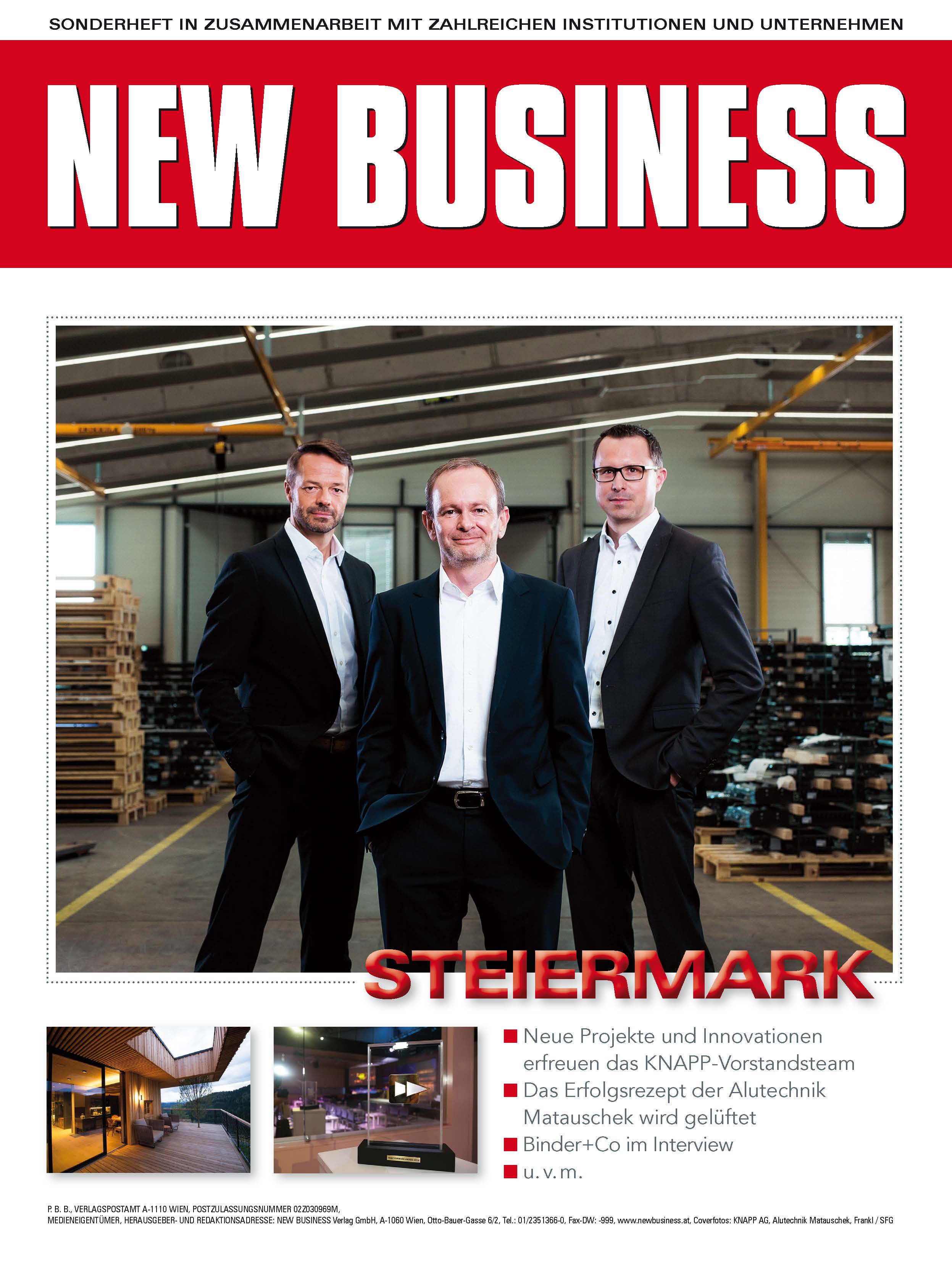 Cover: NEW BUSINESS Bundeslandspecial - STEIERMARK 2016