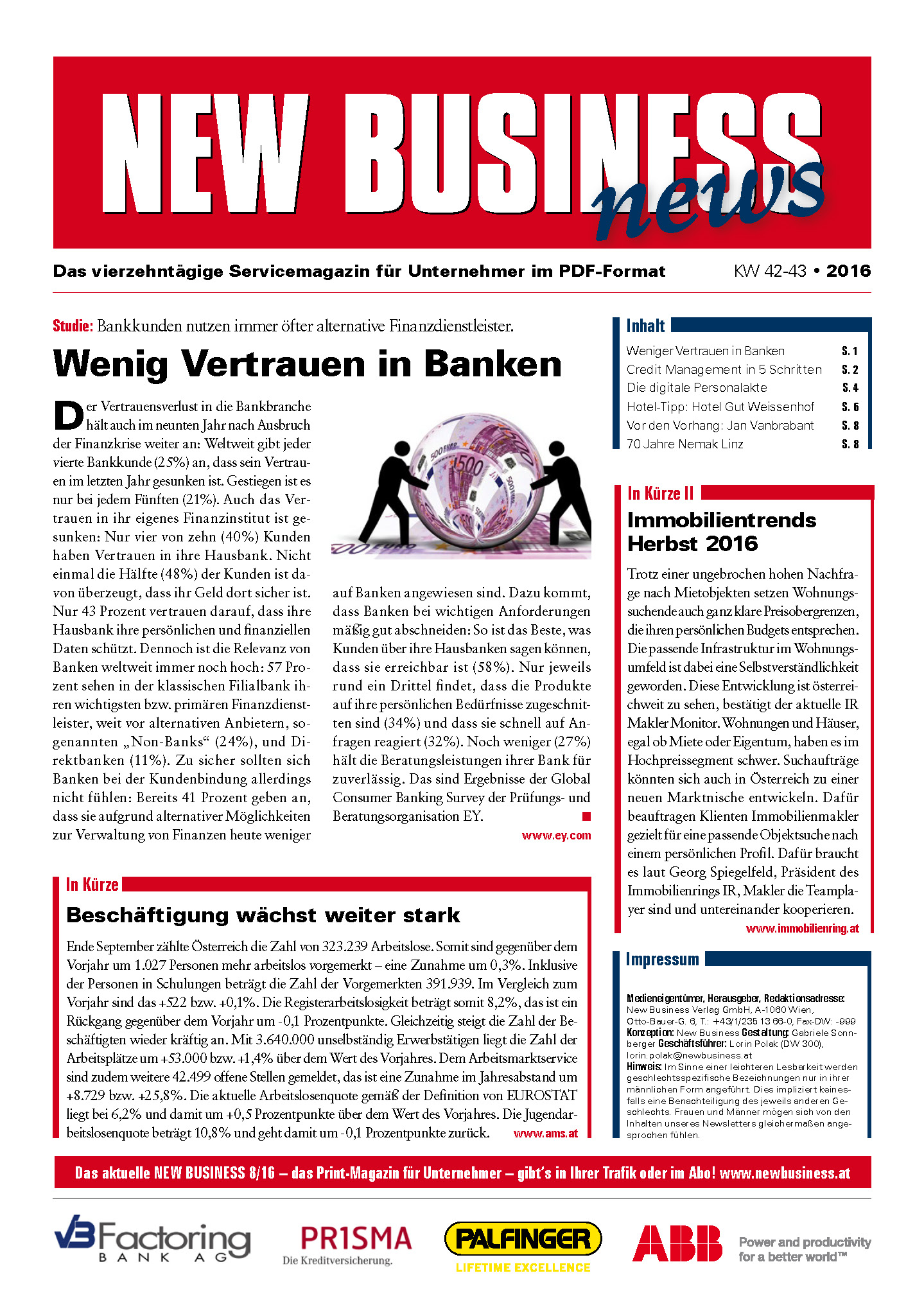 Cover: NEW BUSINESS News - 42-43/2016