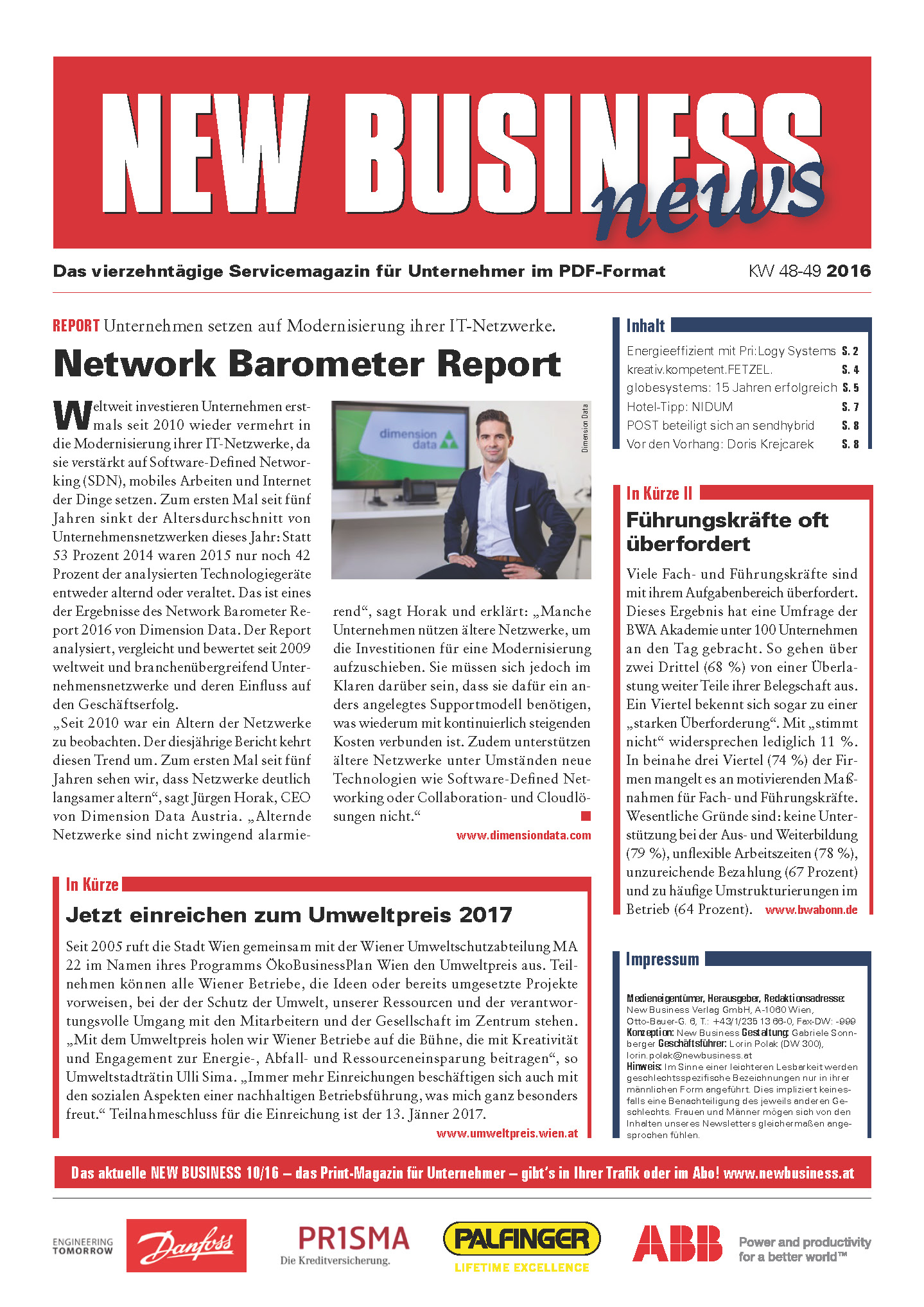 Cover: NEW BUSINESS News - 48-49/2016