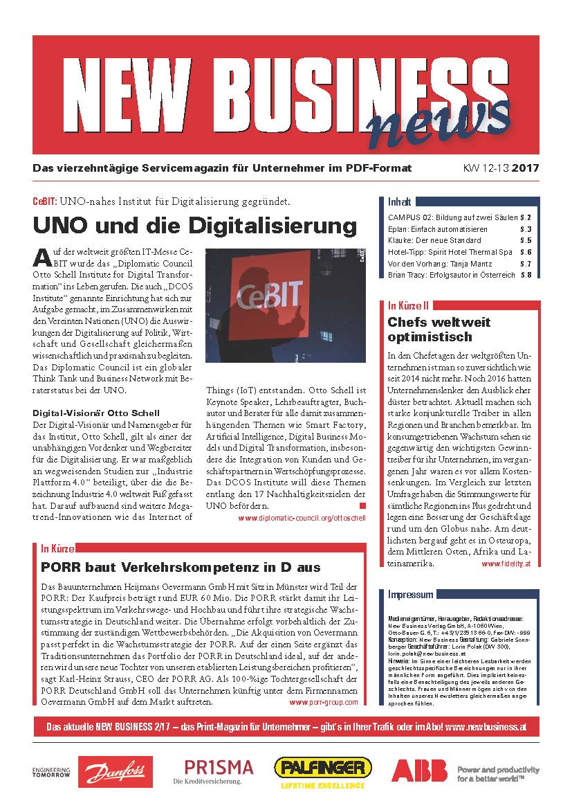 Cover: NEW BUSINESS News - 12-13/2017