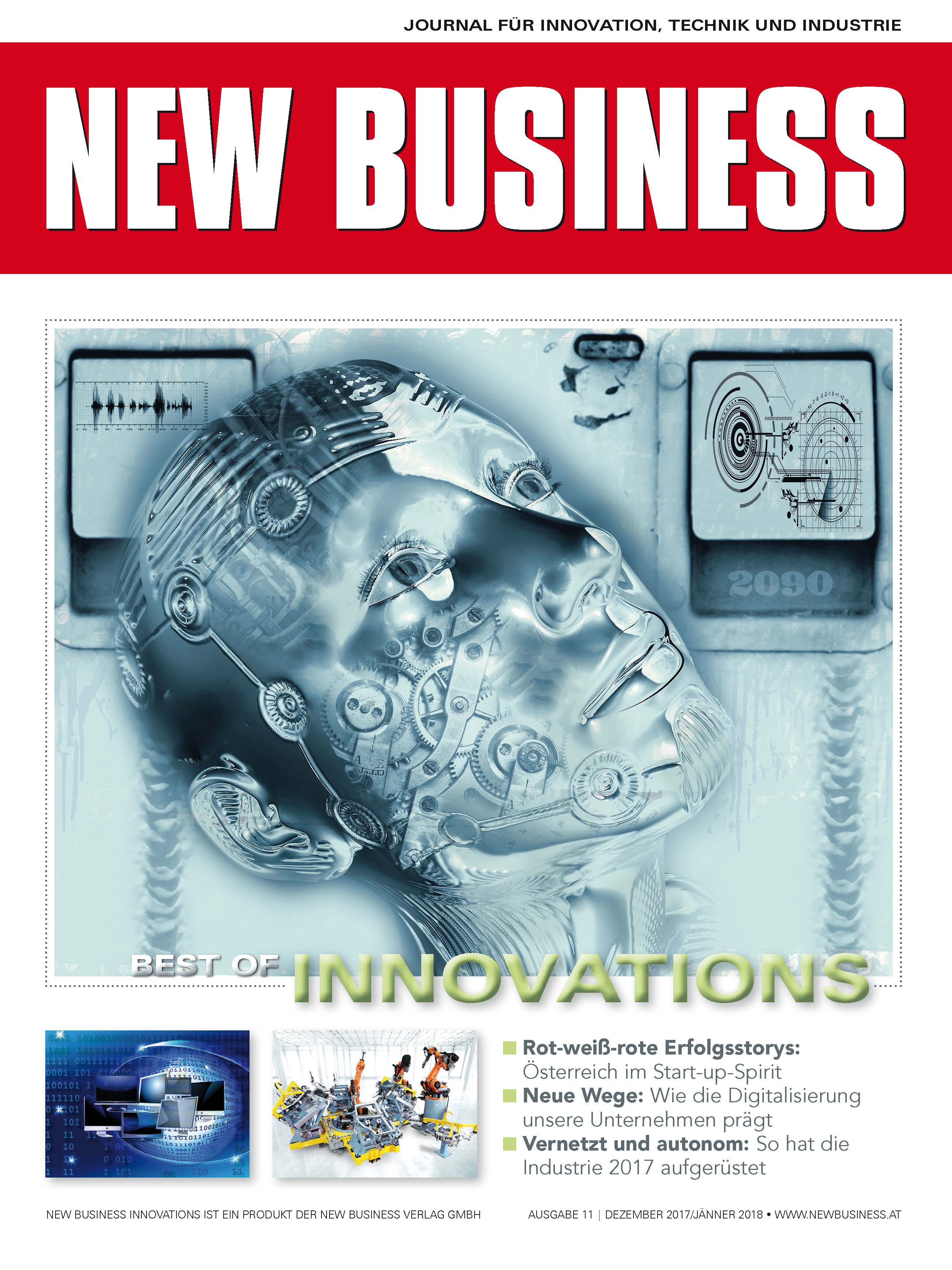 Cover: NEW BUSINESS Innovations - NR.11, DEZEMBER 2017/JÄNNER 2018