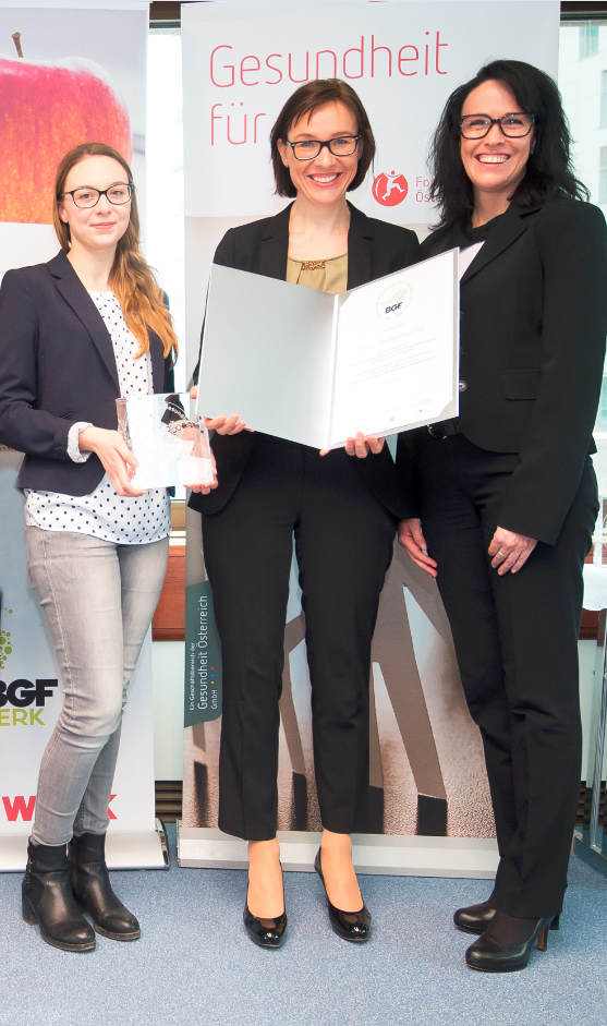 Bild: Gütesiegel für Betriebliche Gesundheitsförderung wieder an D.A.S. verliehen