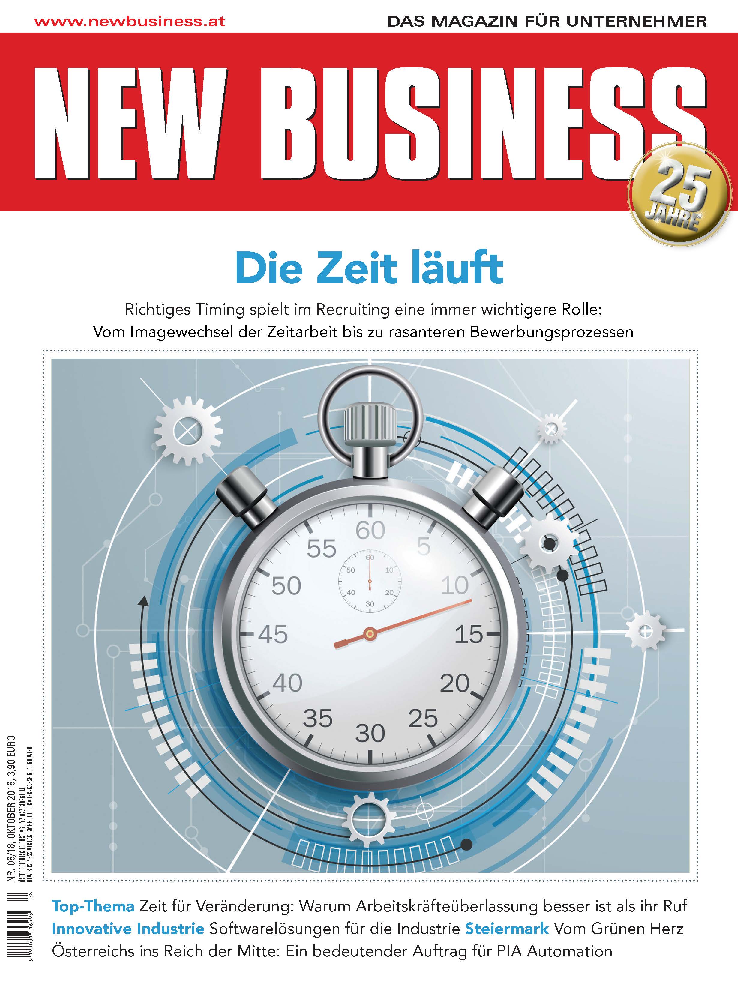 Cover: NEW BUSINESS - NR. 8, OKTOBER 2018