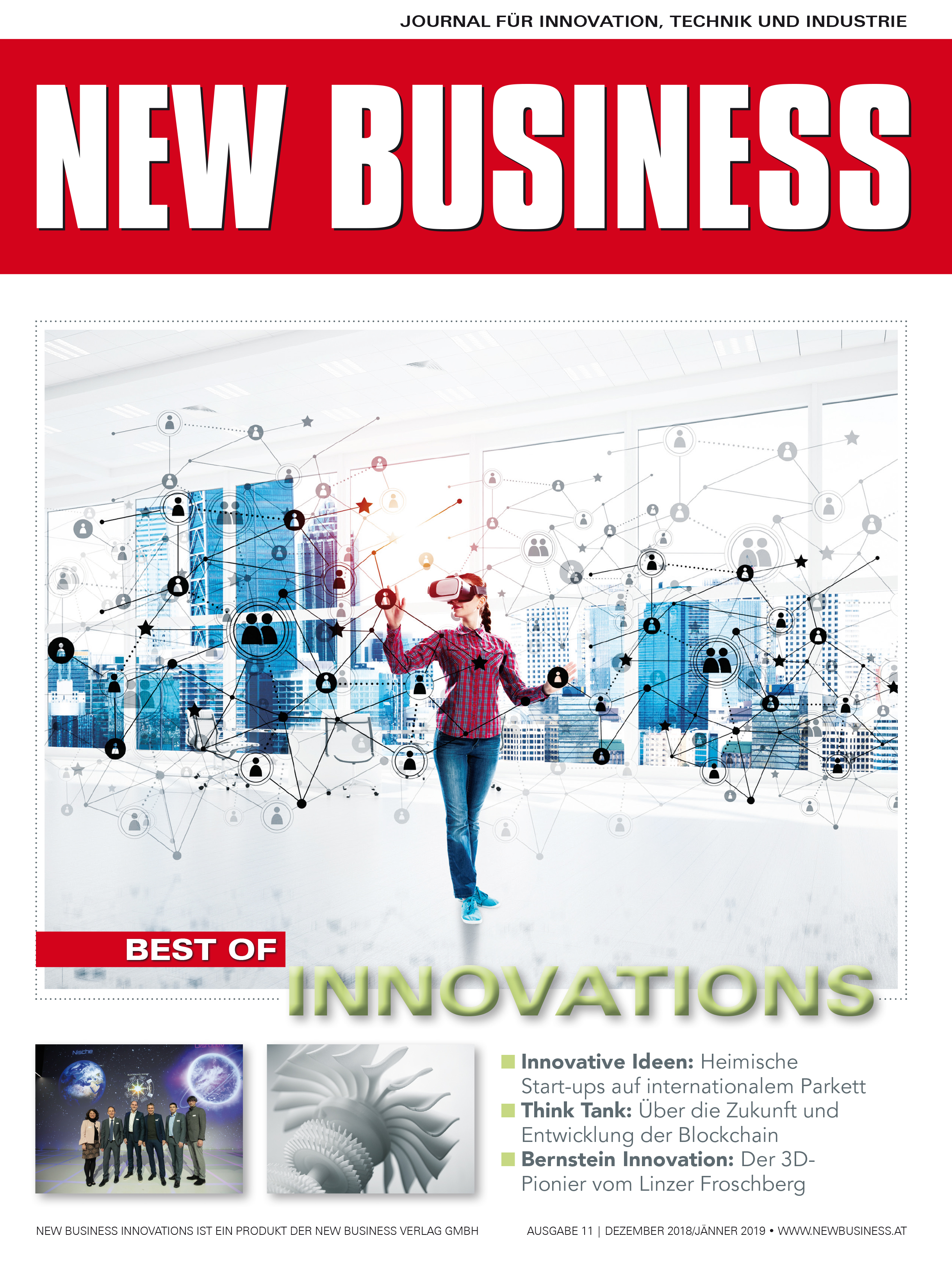 Cover: NEW BUSINESS Innovations - NR.11, DEZEMBER 2018/JÄNNER 2019