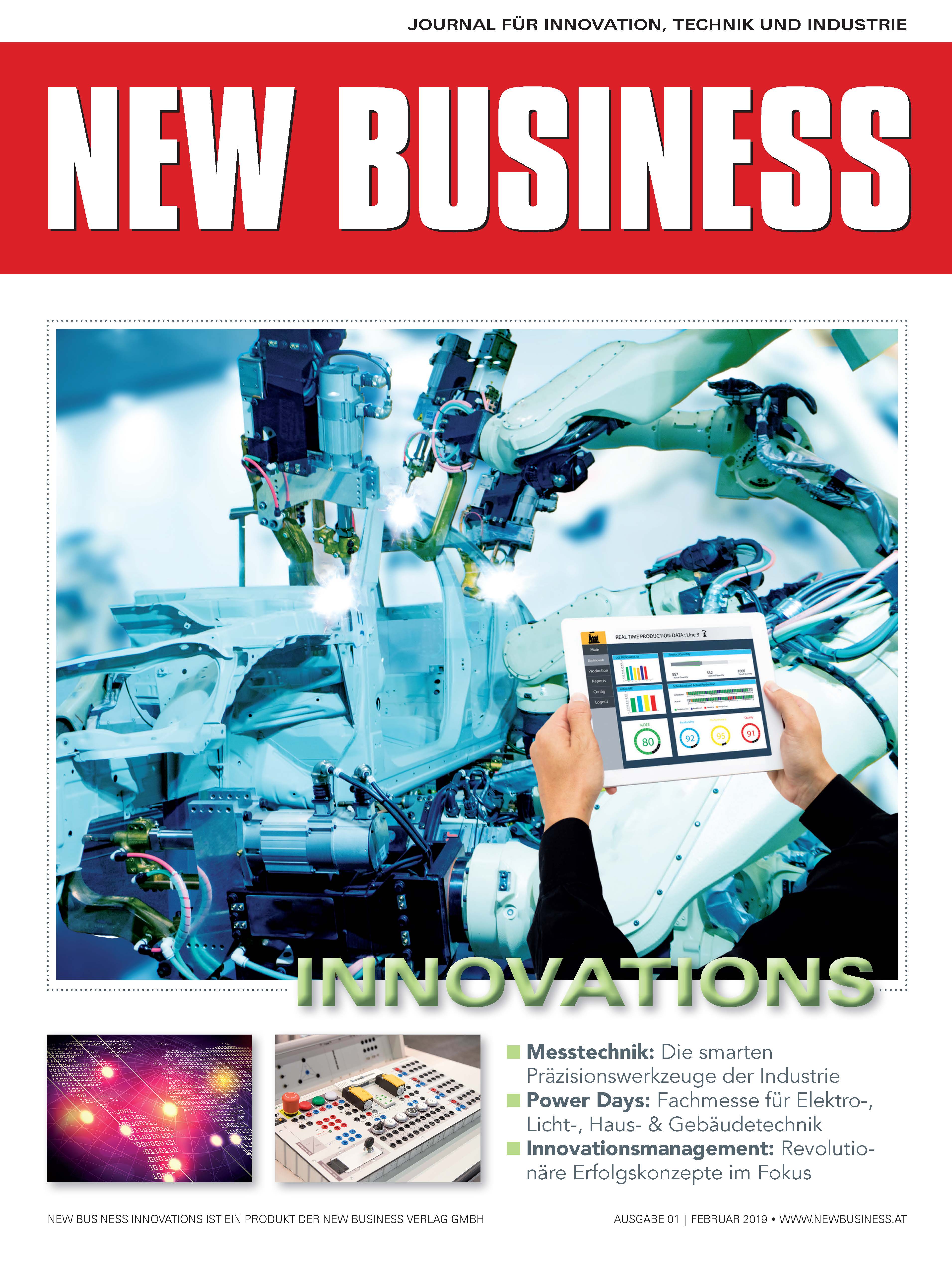 Cover: NEW BUSINESS Innovations - NR. 01, FEBRUAR 2019