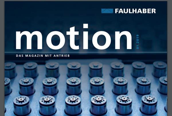 Bild: Neue Ausgabe von FAULHABER motion 