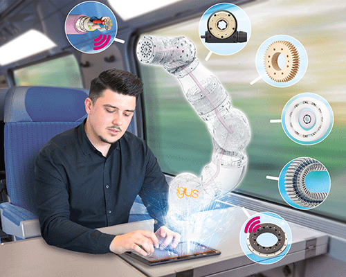 Bild: Zunehmend gewinnen 3D-Druck für Verschleißteile, intelligente „smart plastics“, Energieketten mit 1.000 Meter Verfahrweg oder auch schmierfreie Polymerkugel­lager mit hoher Laufzeit an Bedeutung ...