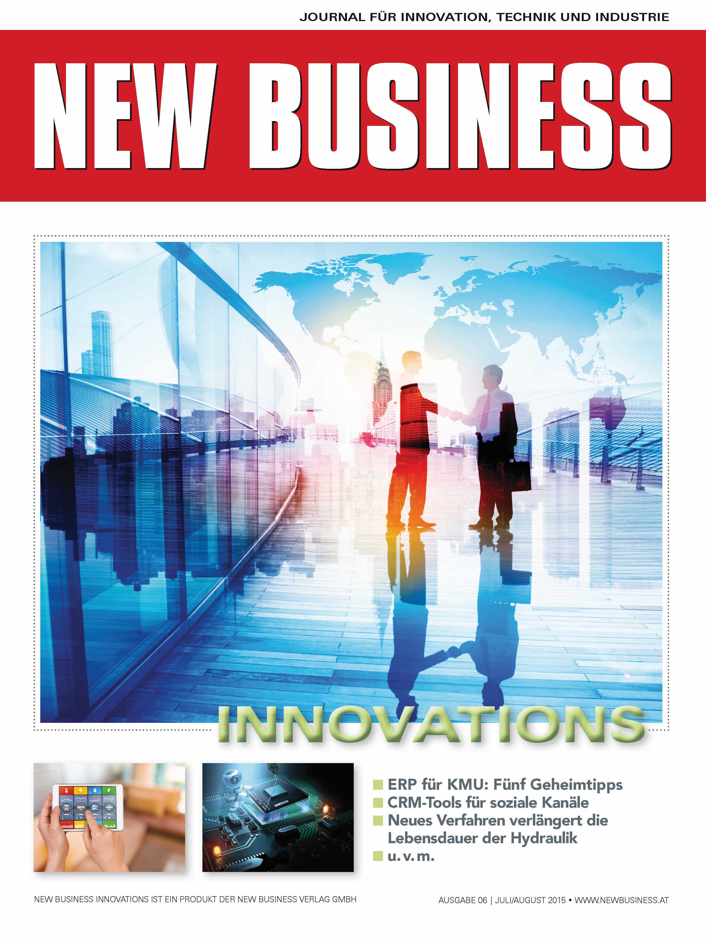 Cover: NEW BUSINESS Innovations - NR. 06, JULI/AUGUST 2015