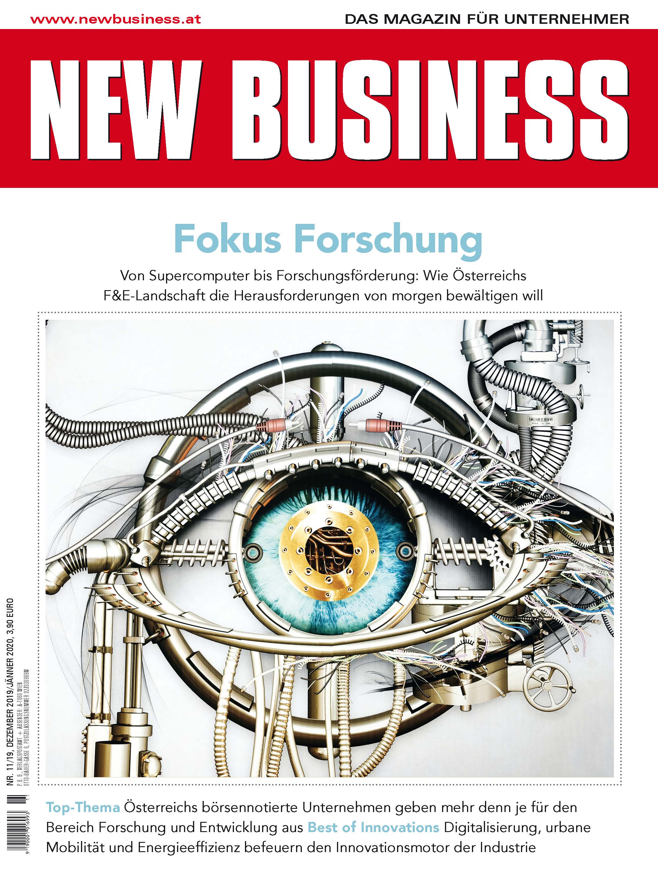 Cover: NEW BUSINESS - NR. 11, DEZEMBER 2019/JÄNNER 2020