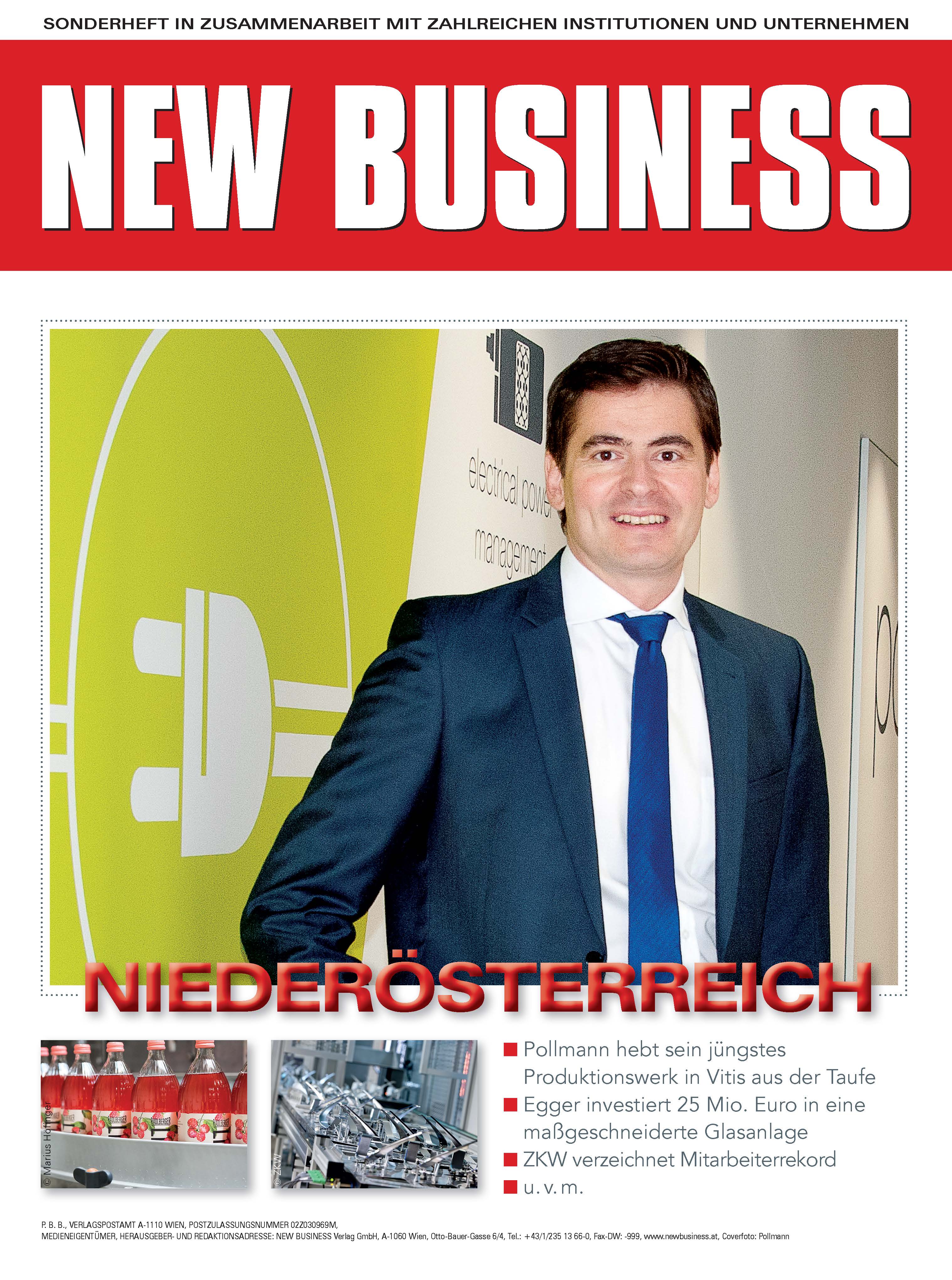 Cover: NEW BUSINESS Bundeslandspecial - NIEDERÖSTERREICH 2020