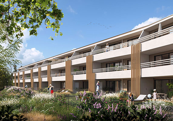 Bild: VI-Engineers realisiert in Eisenstadt, gleich neben dem Schlosspark und nahe dem Stadtzentrum, ein Immobilienprojekt mit großzügigen Freiflächen und viel Aussicht.