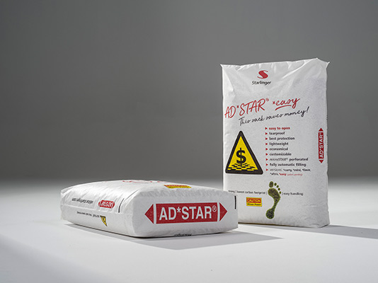 Bild: Kastenventilsäcke aus Polypropylenbändchengewebe sind nunmehr eine der gesetzlich vorgegebenen Optionen für chinesische Zementproduzenten ...