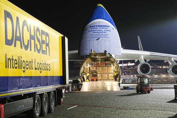 Bild: Riesenflugzeug gleich mehrmals von Dachser gechartert