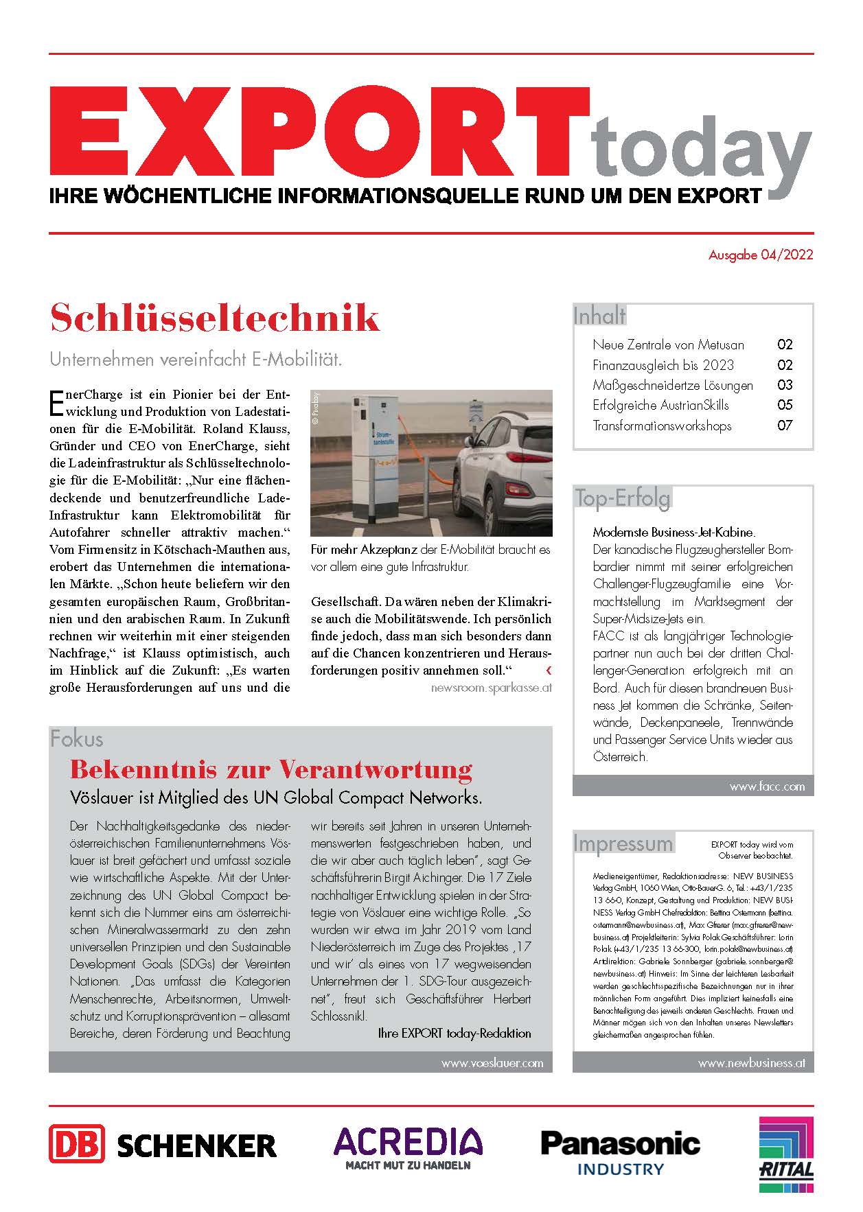 Cover: EXPORT today online - 04/2022