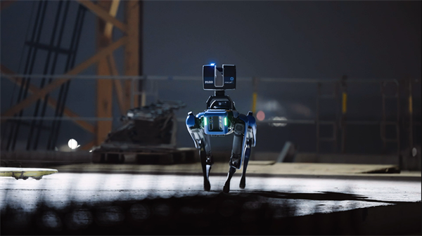 Bild: Hunde können zu Aufpassern, Scouts und Lebensrettern ausgebildet werden. Spot, ein Roboterhund, soll nun auf Baustellen mittels Laserscanner ein umfassendes Bild des Baufortschritts liefern ...