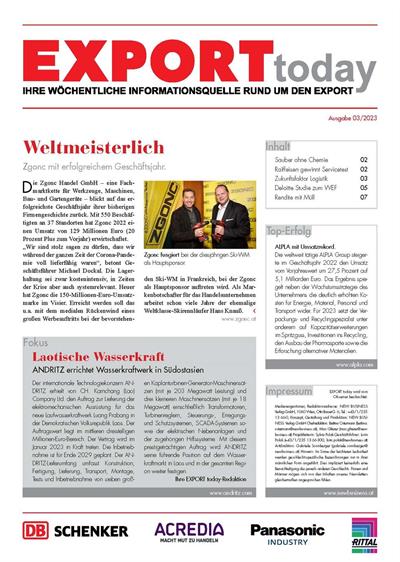 Cover: EXPORT today online - 03/2023