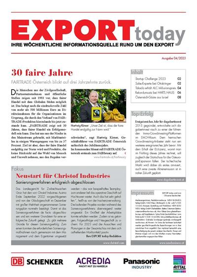 Cover: EXPORT today online - 04/2023