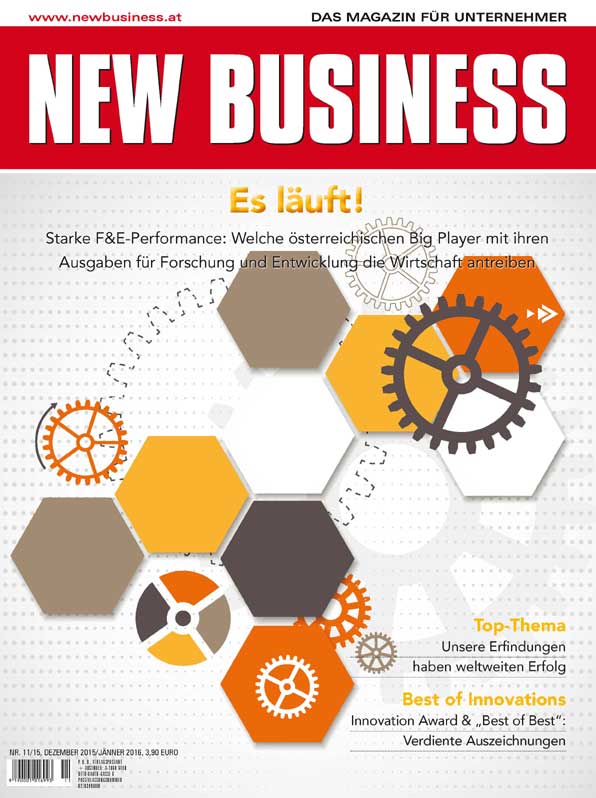 Cover: NEW BUSINESS - NR. 11, DEZEMBER 2015/JÄNNER 2016