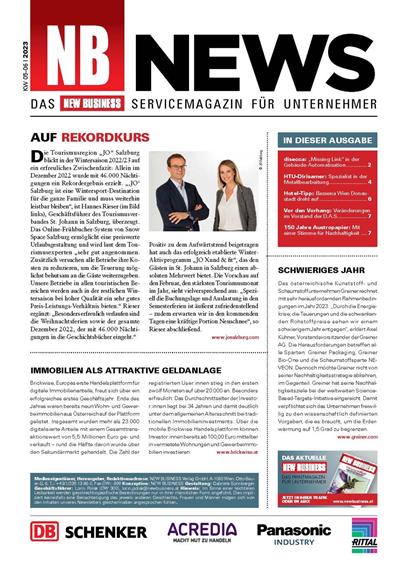 Cover: NEW BUSINESS News - 05-06/2023