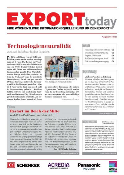 Cover: EXPORT today online - 07/2023