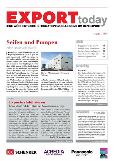 Cover: EXPORT today online - 15/2023