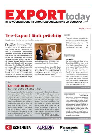Cover: EXPORT today online - 18/2023