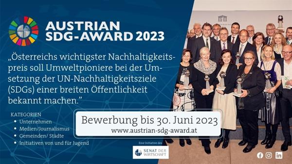 Bild: Nachhaltigkeitspreis Austrian SDG-Award 2023