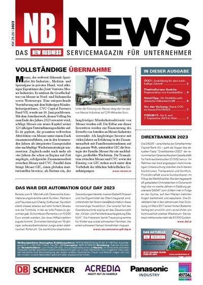 Cover: NEW BUSINESS News - 25-26/2023