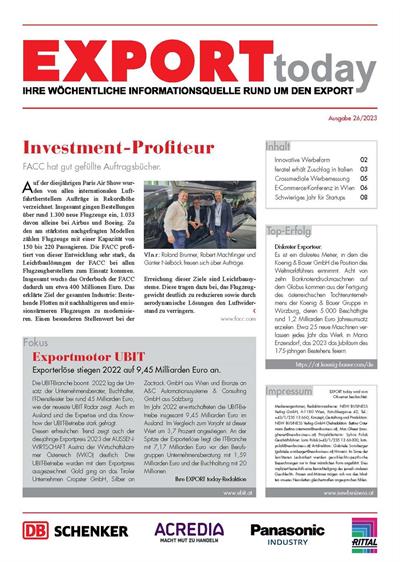 Cover: EXPORT today online - 26/2023
