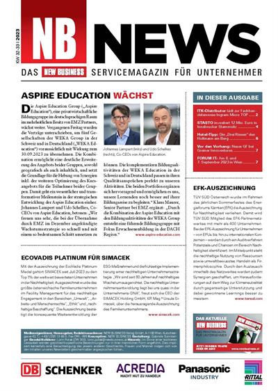 Cover: NEW BUSINESS News - 32-33/2023