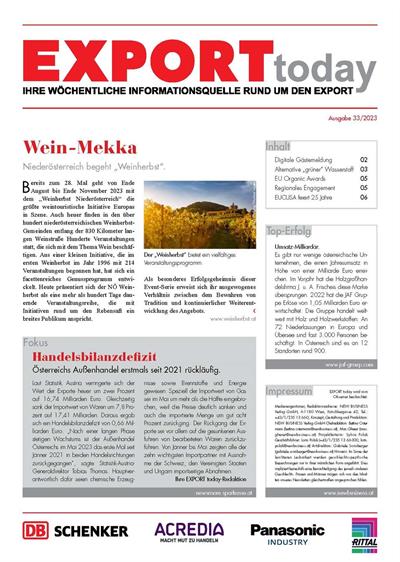 Cover: EXPORT today online - 33/2023