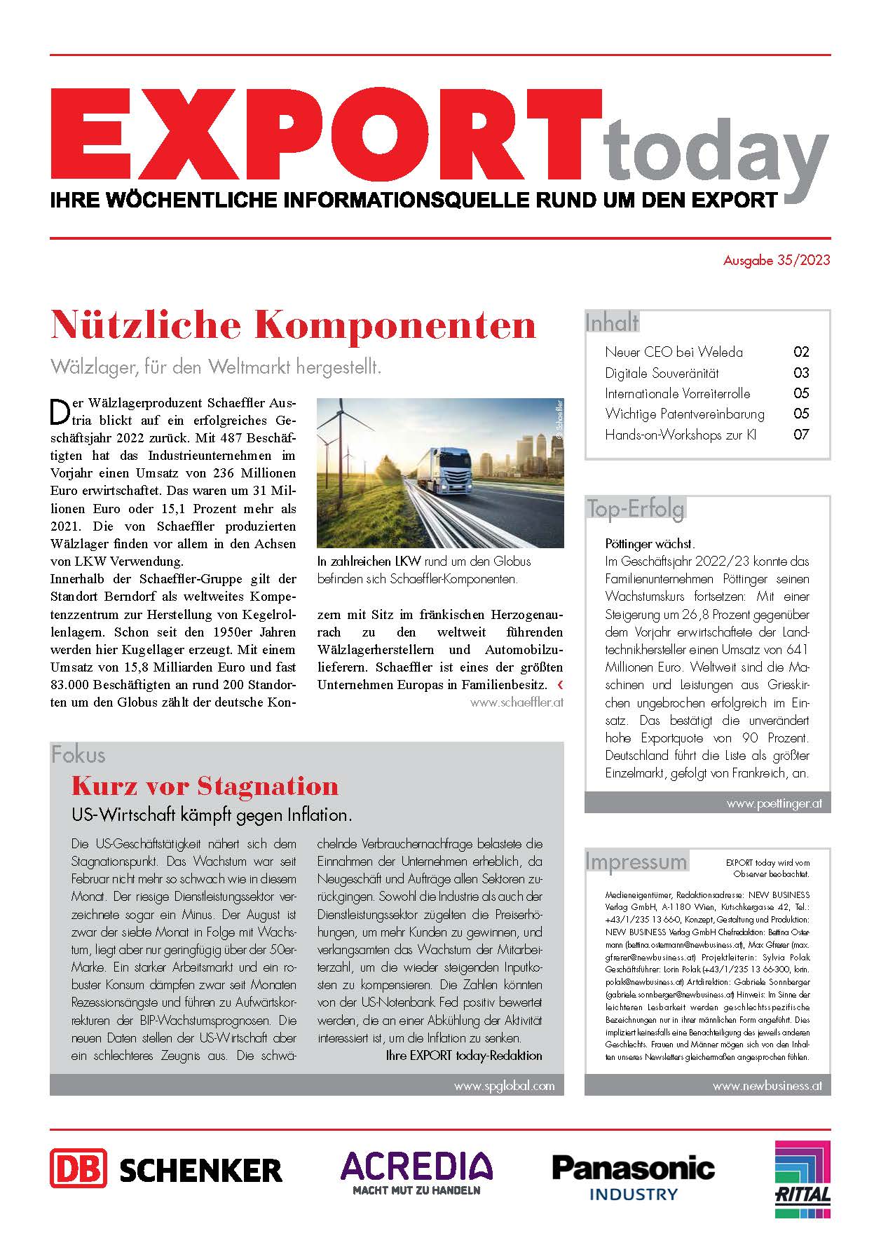 Cover: EXPORT today online - 35/2023