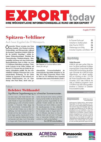 Cover: EXPORT today online - 37/2023