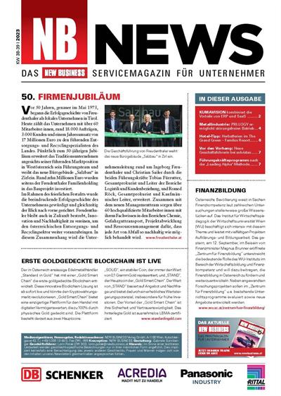 Cover: NEW BUSINESS News - 38-39/2023