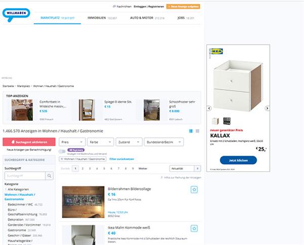 Bild: Auf Basis der First-Party-Marktplatz-Daten von willhaben und des Data Clean Rooms von Decentriq hat Ikea Österreich neue Erkenntnisse für die Kundensegmentierung gewonnen. 