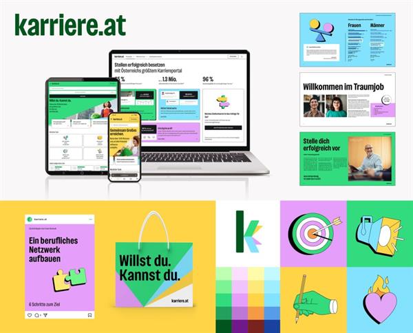 Bild: Neuer Markenauftritt von karriere.at