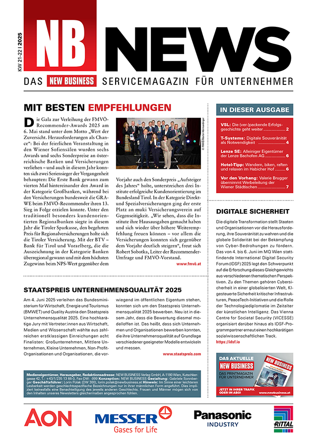 Cover: NEW BUSINESS News - 21-22/2025