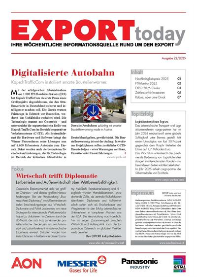 Cover: EXPORT today online - 22/2025