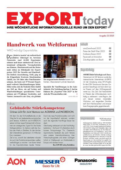 Cover: EXPORT today online - 23/2025
