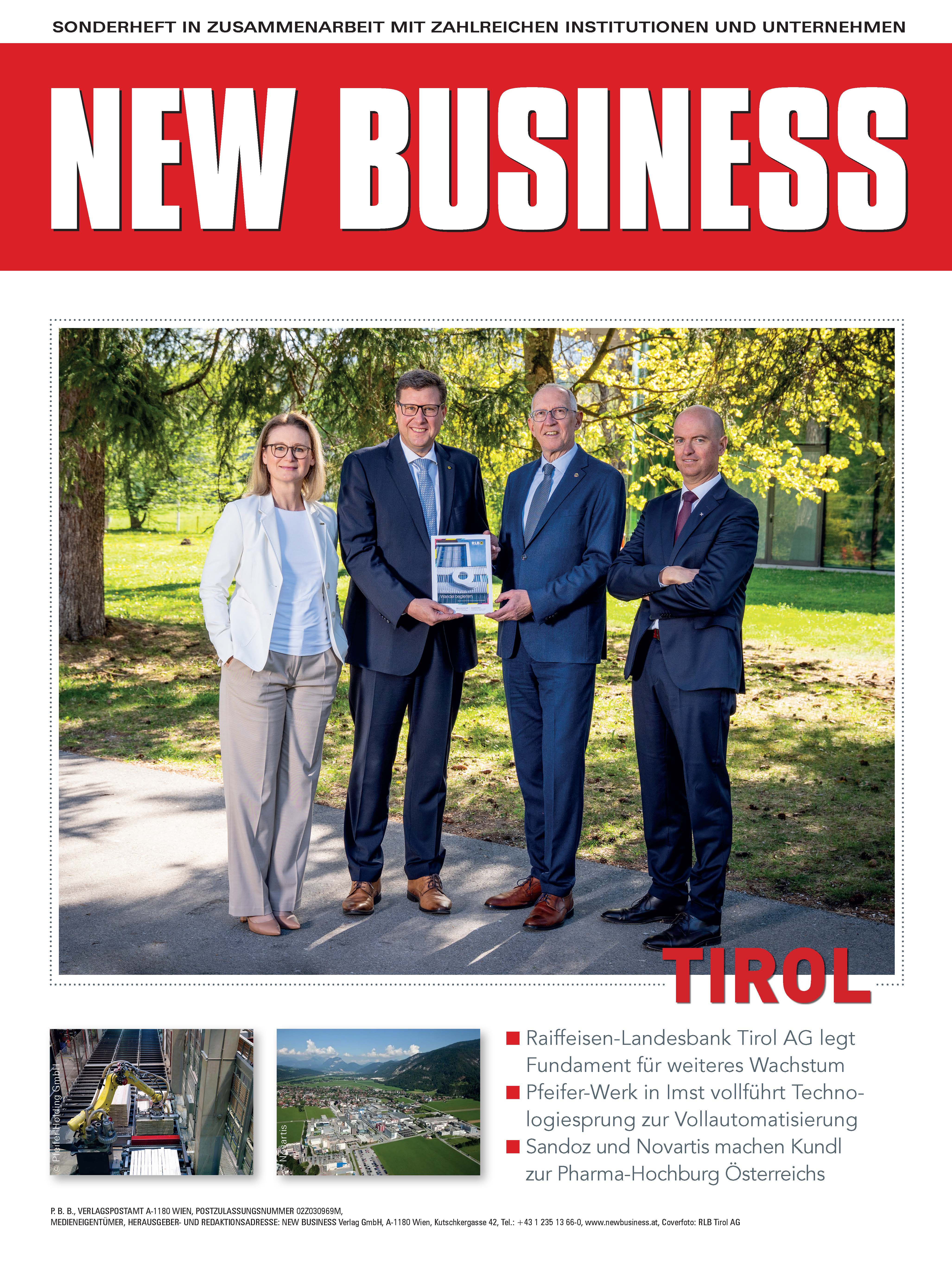 Cover: NEW BUSINESS Bundeslandspecial - TIROL 2025