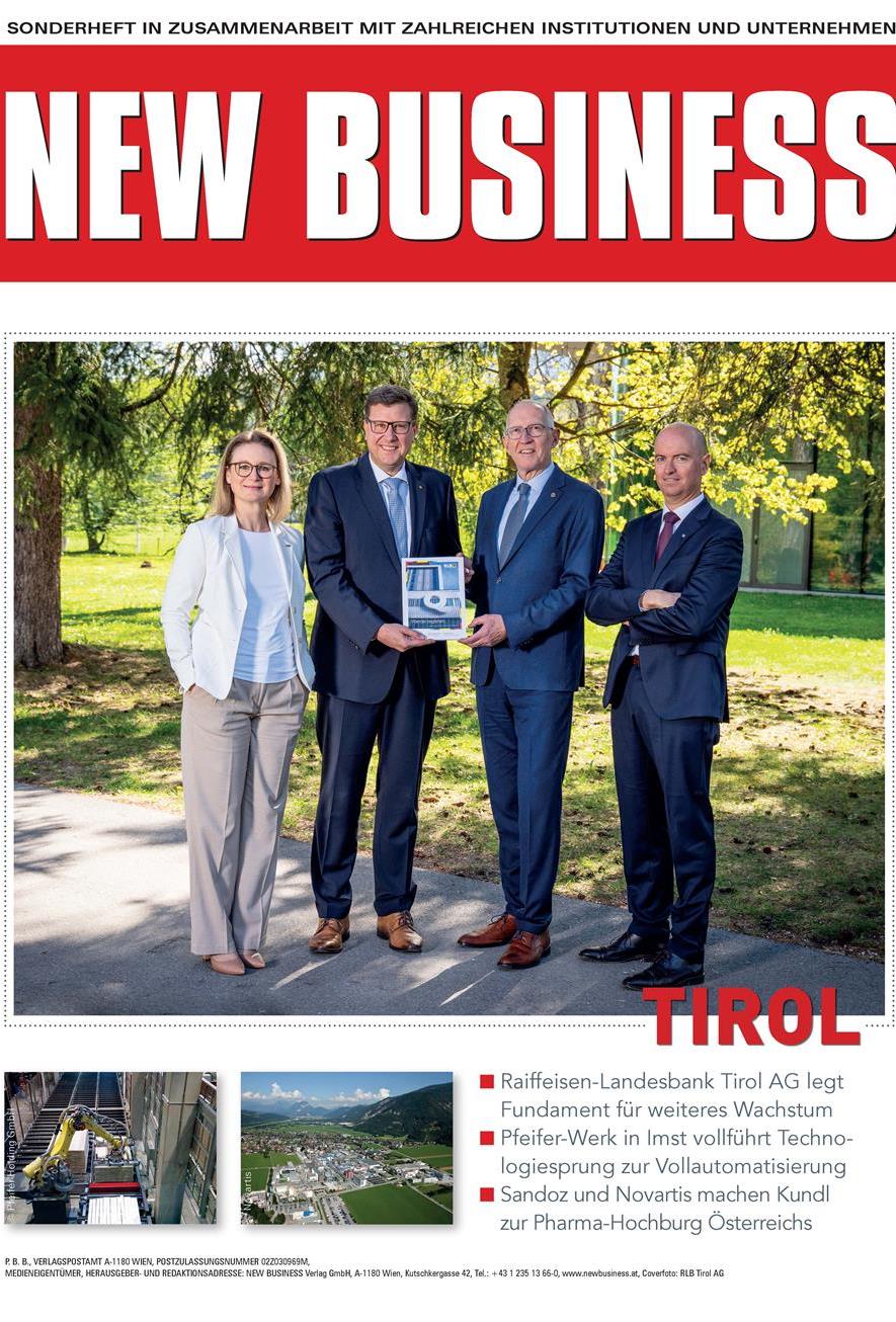 Cover: NEW BUSINESS Bundeslandspecial - TIROL 2025